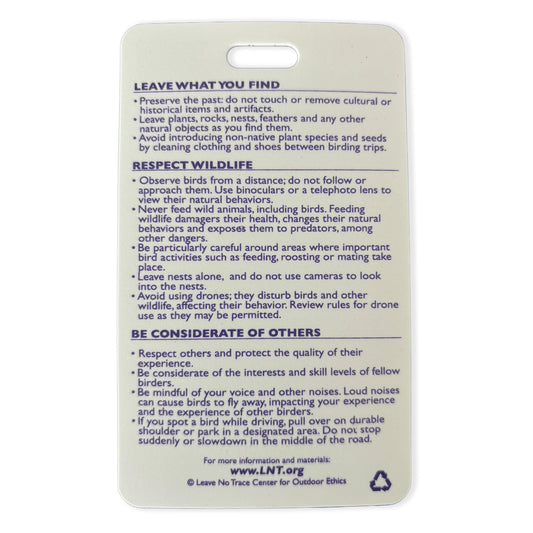 Birding Ethics Reference Card (Tags)