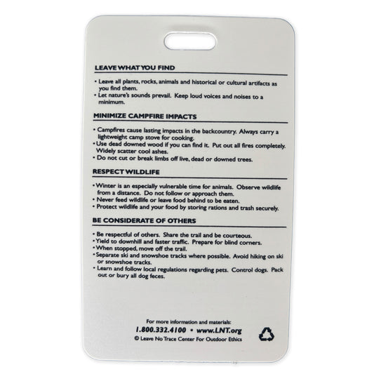 Winter Use Ethics Reference Card (Tags)