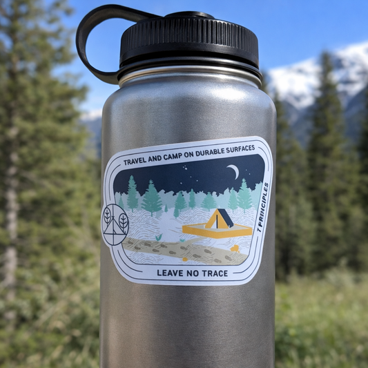 Travel & Camp on Durable Surfaces Sticker