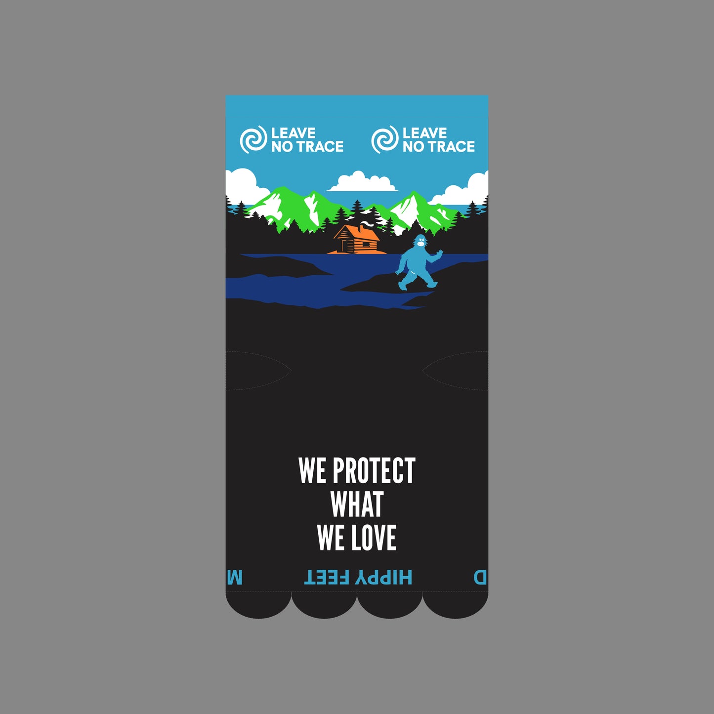 Bigfoot in the Outdoors Wool Sock