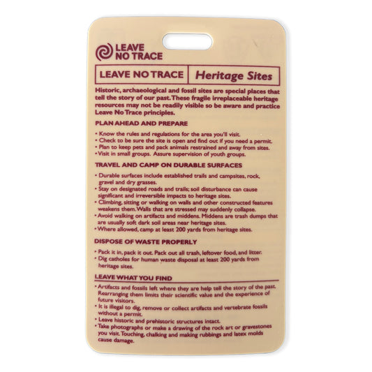 Heritage Sites Ethics Reference Card (Tags)