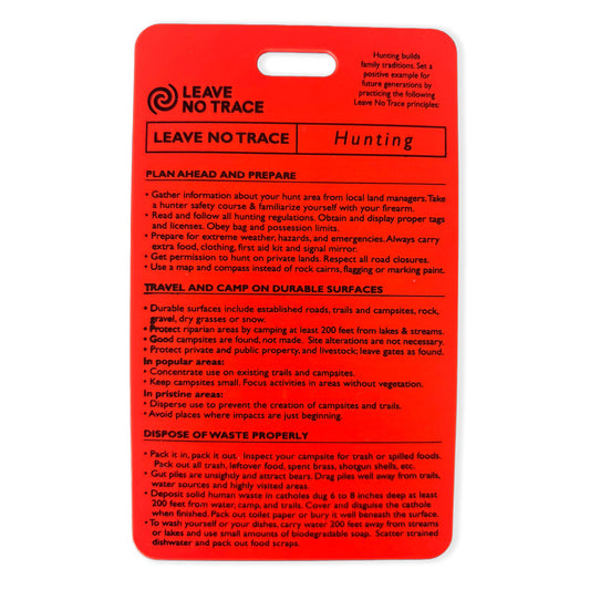 Hunting Ethics Reference Card (Tags)