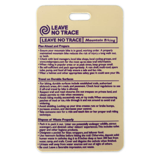 Mountain Biking Ethics Reference Card (Tags)