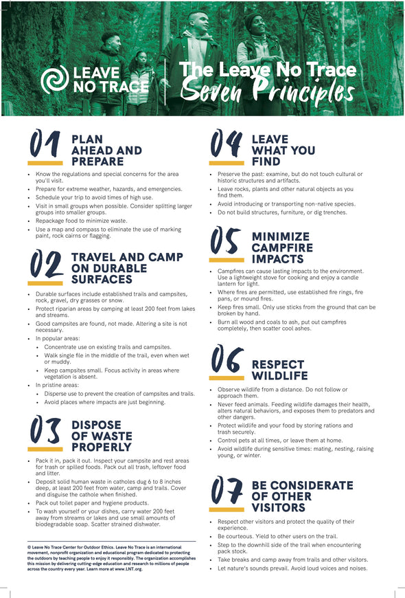 Leave No Trace 7 Principles Poster